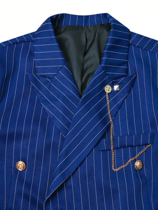 Gestreifter Anzug Herren Blazer und Hose Business
