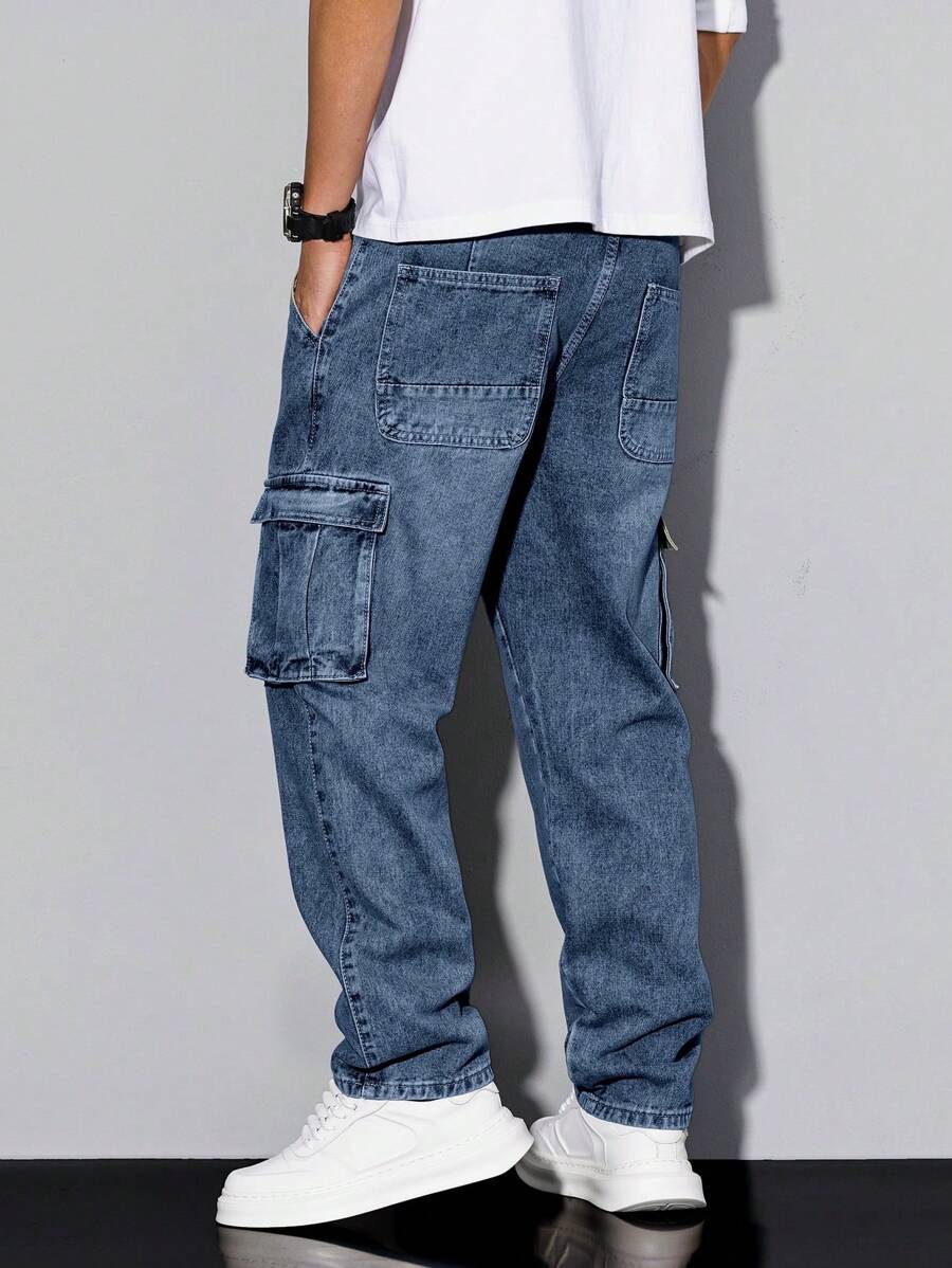 Weite Denim Jeans Herren Wide Leg Locker Street