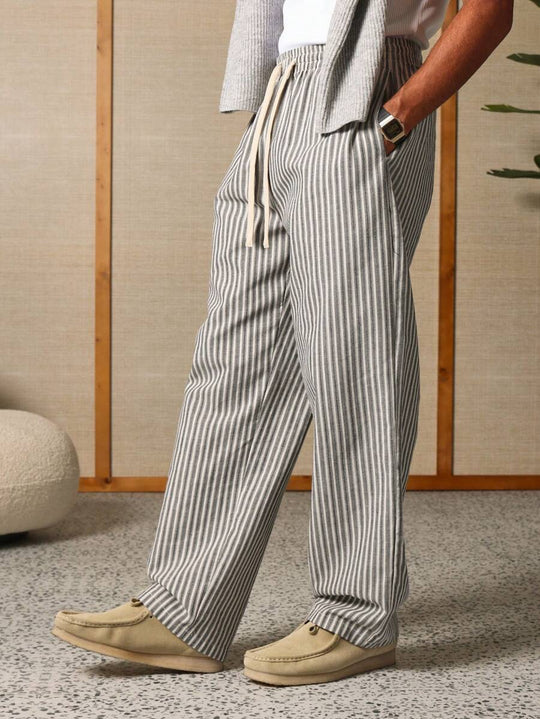 Gestreifte Loungehose Herren Dehnbund Locker Sport