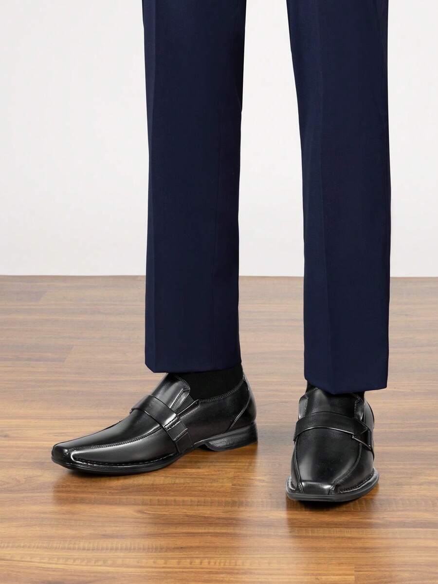 Gefütterte Loafer Herren Mokassin Kunstleder Elegant
