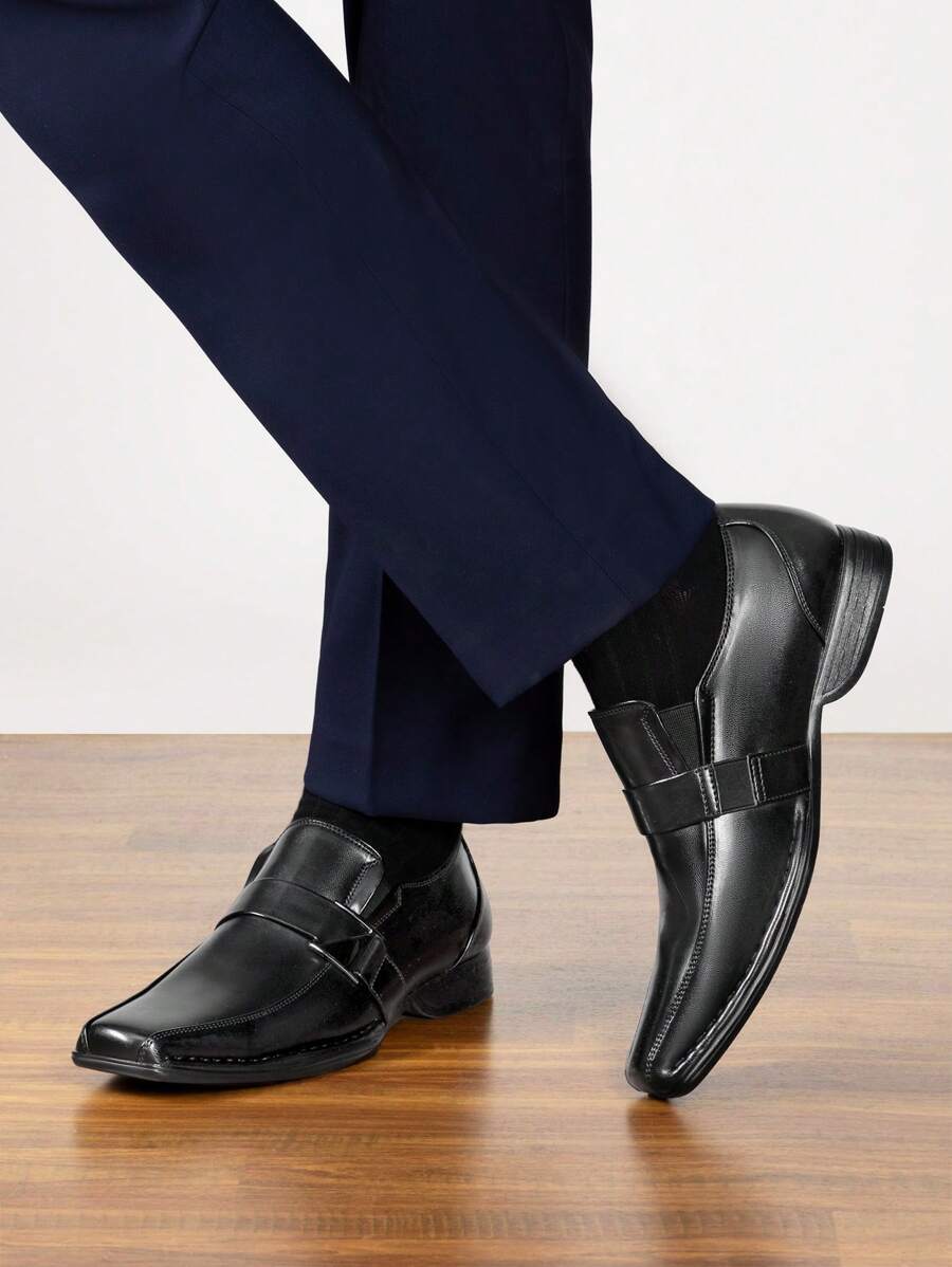 Gefütterte Loafer Herren Mokassin Kunstleder Elegant