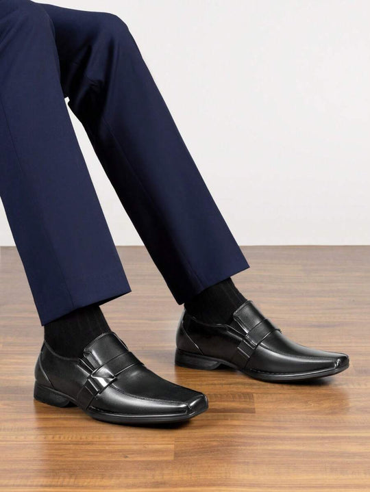 Gefütterte Loafer Herren Mokassin Kunstleder Elegant