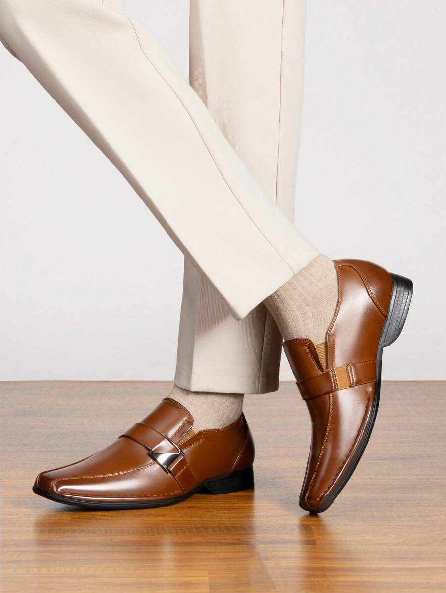 Gefütterte Loafer Herren Mokassin Kunstleder Elegant