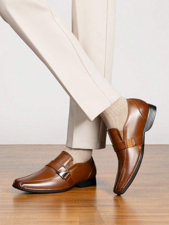 Gefütterte Loafer Herren Mokassin Kunstleder Elegant