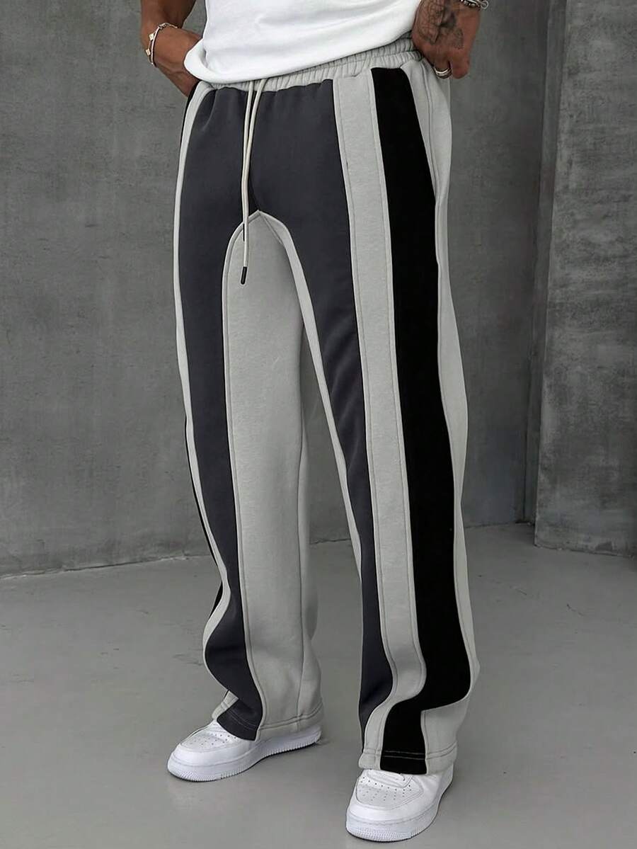 Patchwork Jogginghose Herren Kordelzug Locker Sport
