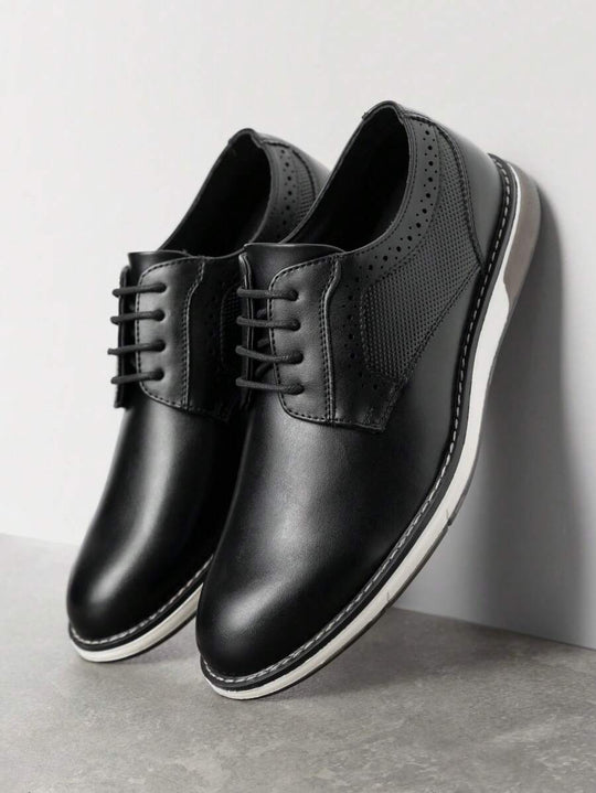 Klassische Derby Anzugschuhe Herren Kunstleder Business