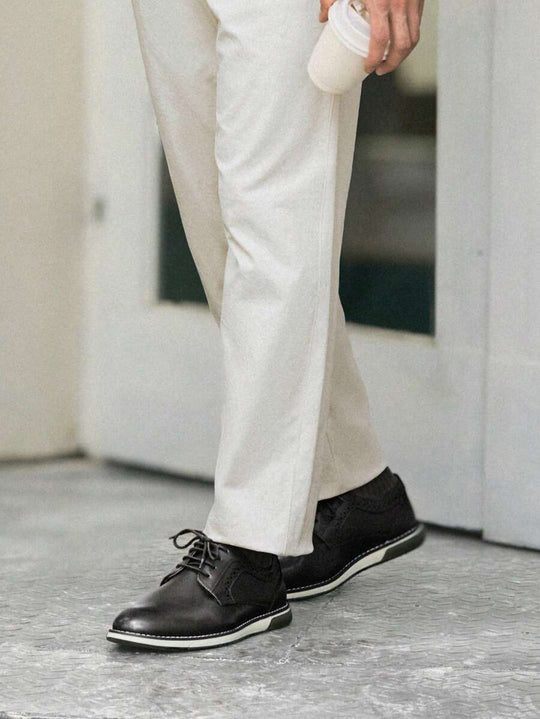 Klassische Derby Anzugschuhe Herren Kunstleder Business