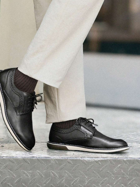 Klassische Derby Anzugschuhe Herren Kunstleder Business