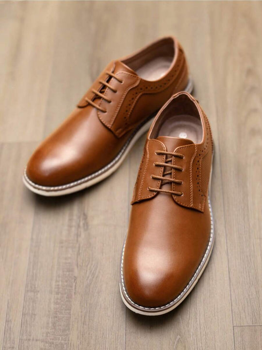 Klassische Derby Anzugschuhe Herren Kunstleder Business
