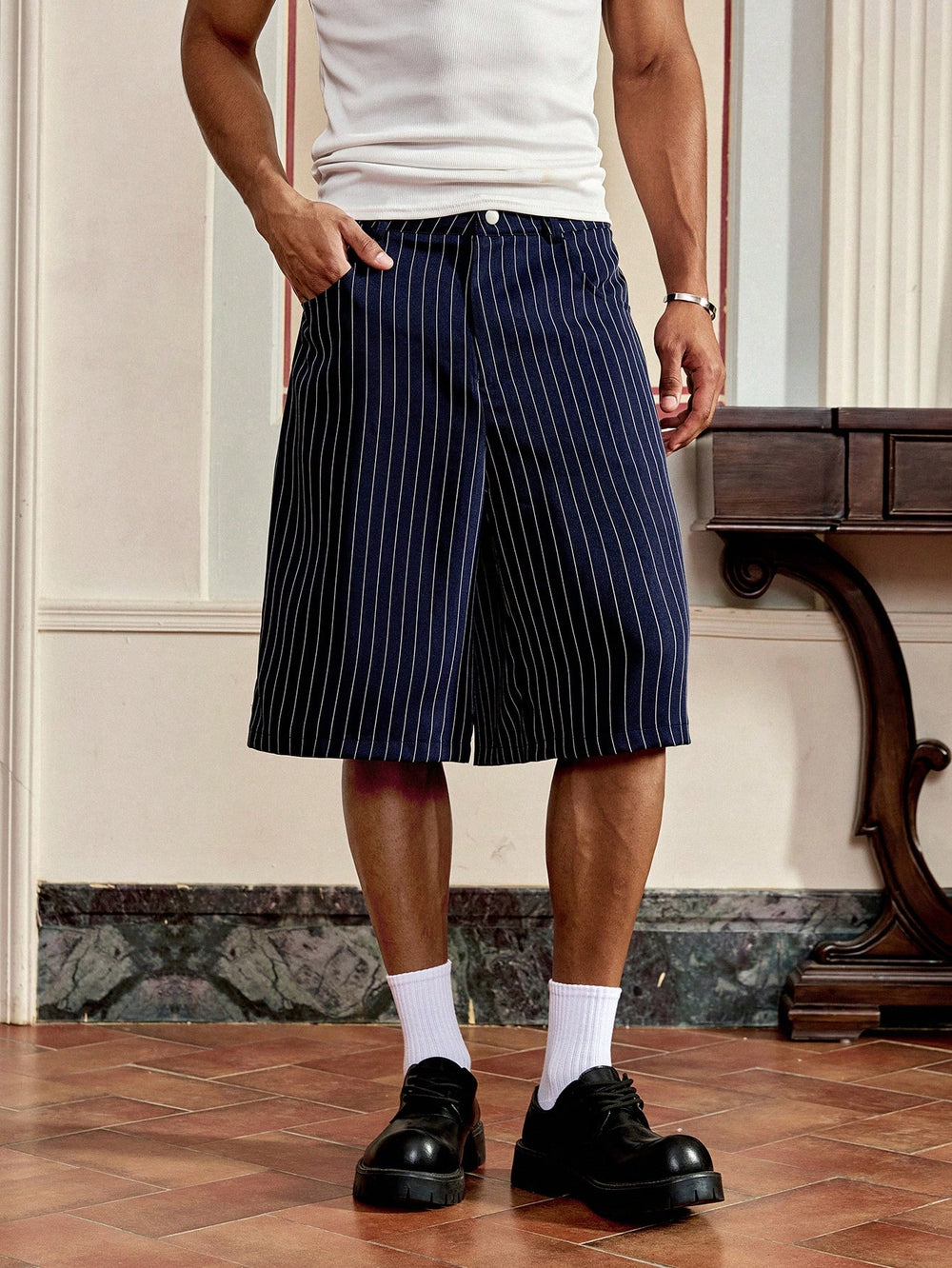 AXEPEAK Men's Woven Casual Loose Shorts