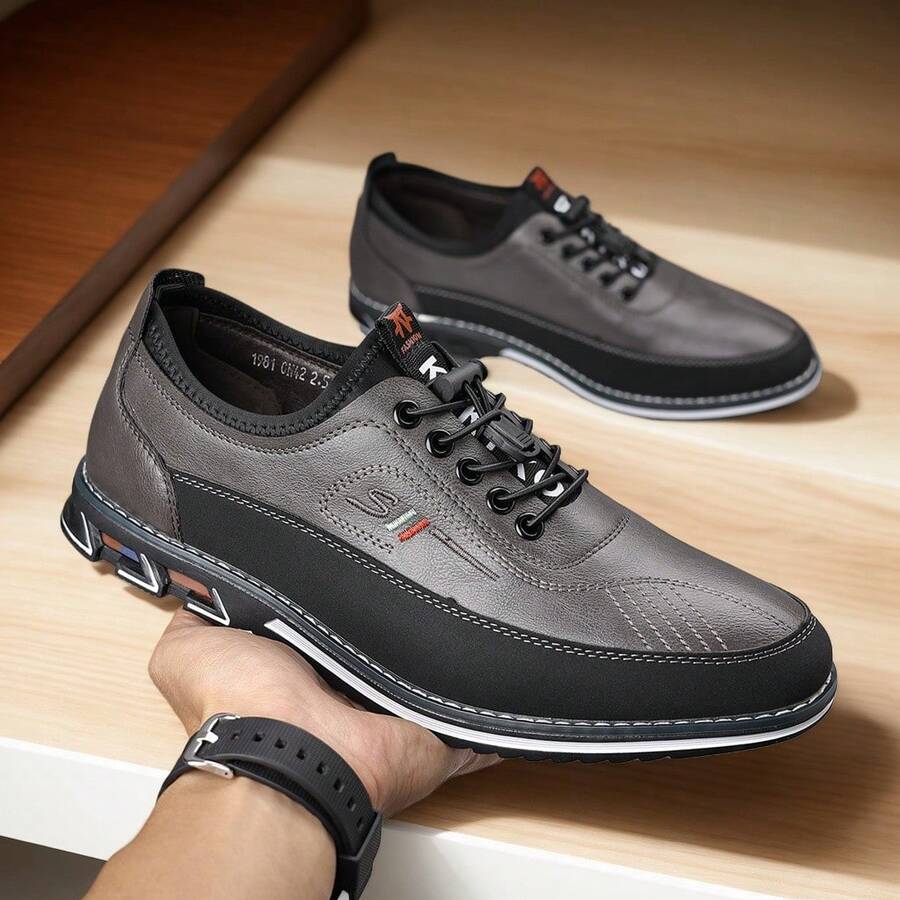 Bequeme Business Loafer Herren Kunstleder Gummisohle