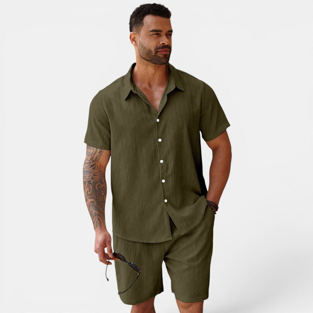 Herren Atmungsaktives Casual-Sommer-Set – Jennoir