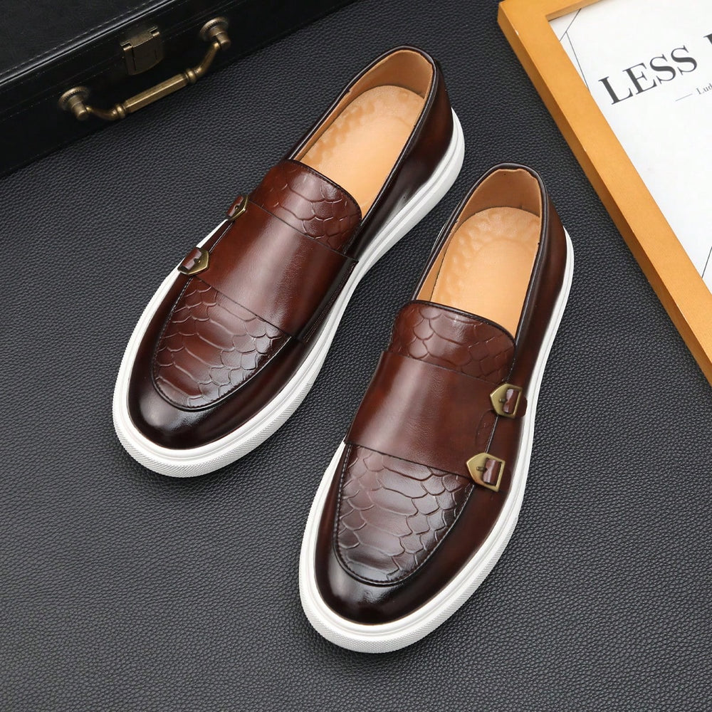 Men's British Style Breathable Microfiber Leather Loafers
