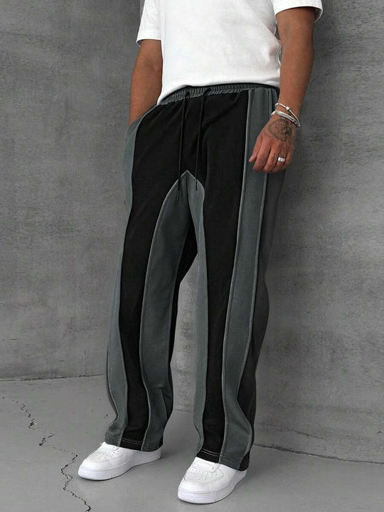 Patchwork Jogginghose Herren Kordelzug Locker Sport