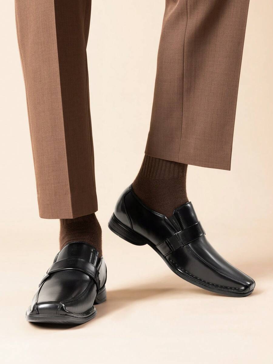 Gefütterte Loafer Herren Mokassin Kunstleder Elegant