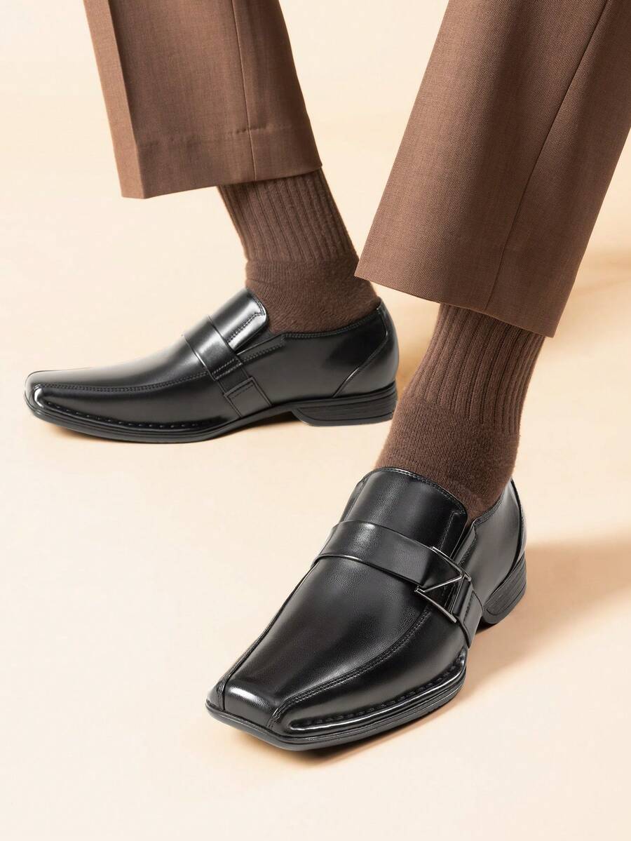 Gefütterte Loafer Herren Mokassin Kunstleder Elegant