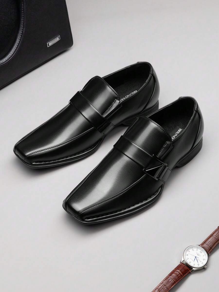 Gefütterte Loafer Herren Mokassin Kunstleder Elegant