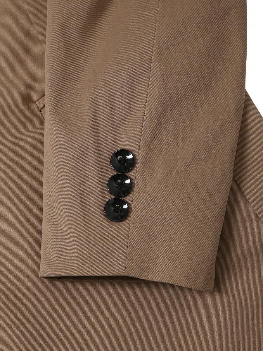 Minimalistischer Blazer Herren Stehkragen Gefüttert