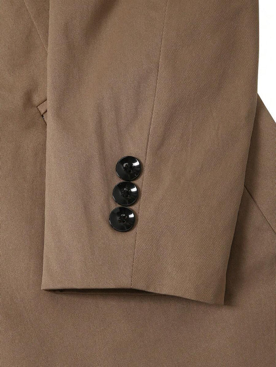 Minimalistischer Blazer Herren Stehkragen Gefüttert