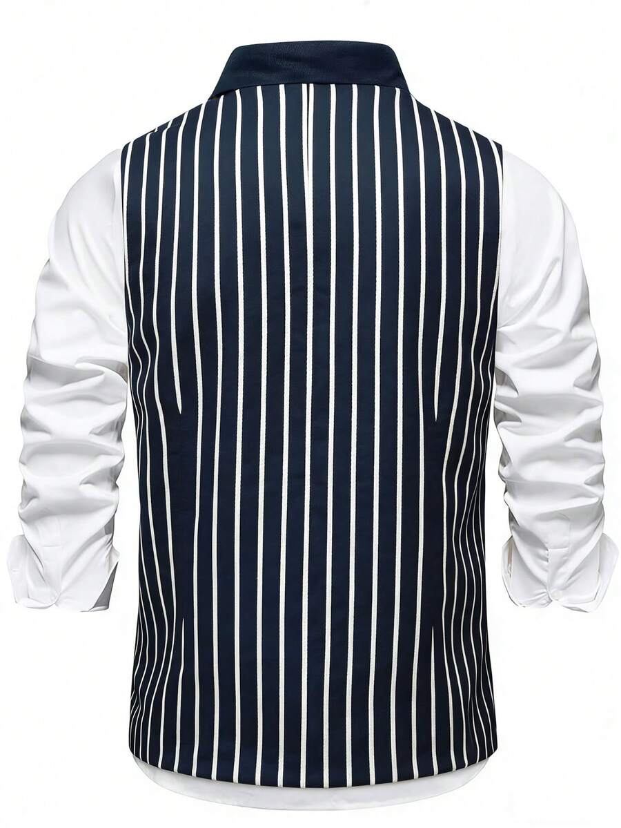 Zweireihige Anzugweste Herren Slim Fit Business