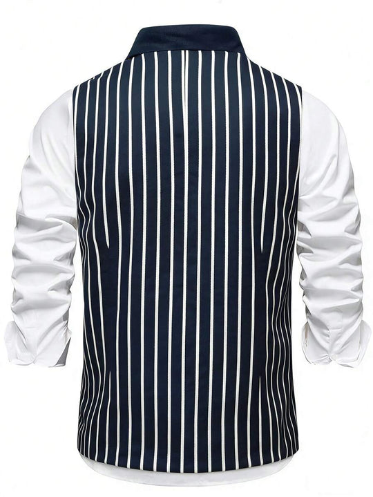Zweireihige Anzugweste Herren Slim Fit Business