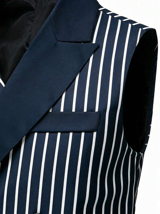 Zweireihige Anzugweste Herren Slim Fit Business