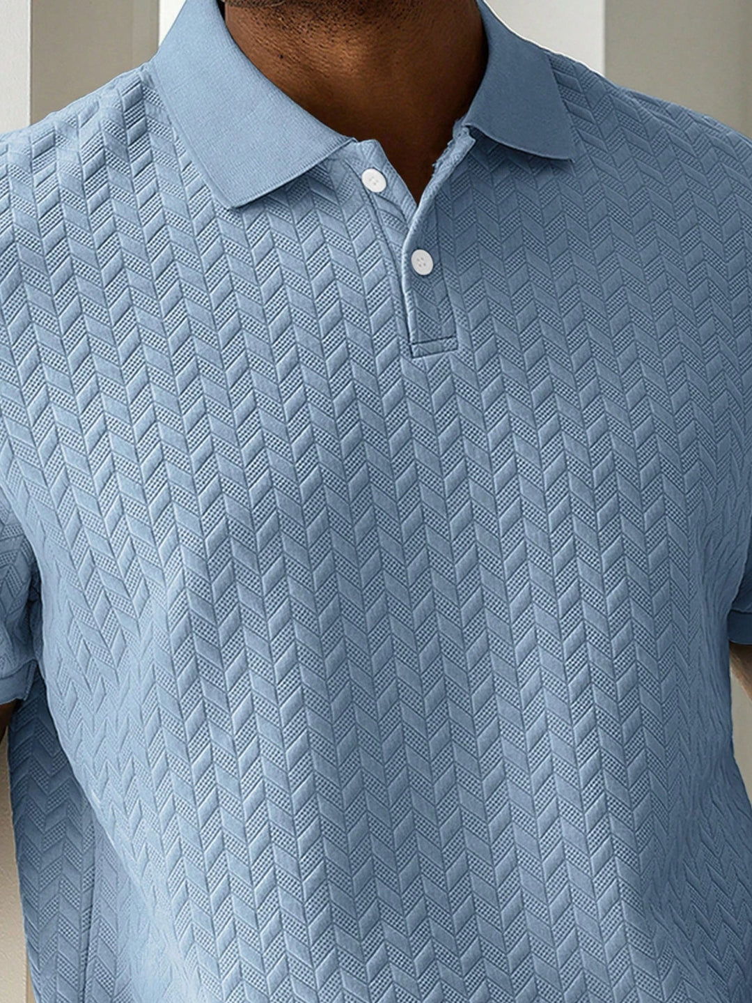 HUEFORM Men's Solid Color Casual Versatile Commuting Short Sleeve Polo Shirt