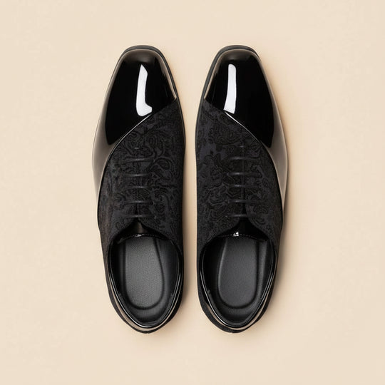 Samt Oxford Anzugschuhe Herren Bestickt Festlich Abend