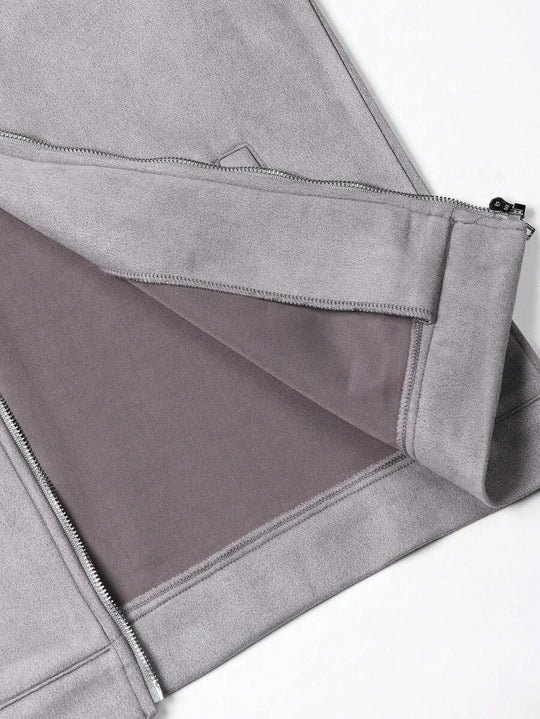 Schlichte Zip Jacke Herren Kragen Übergangsjacke