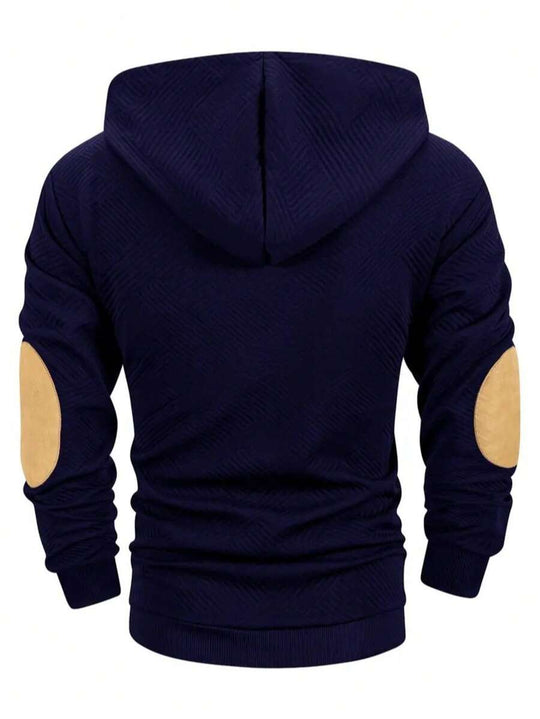 Jacquard Hoodie Set Herren Zweiteiler Sweatshirt Hose