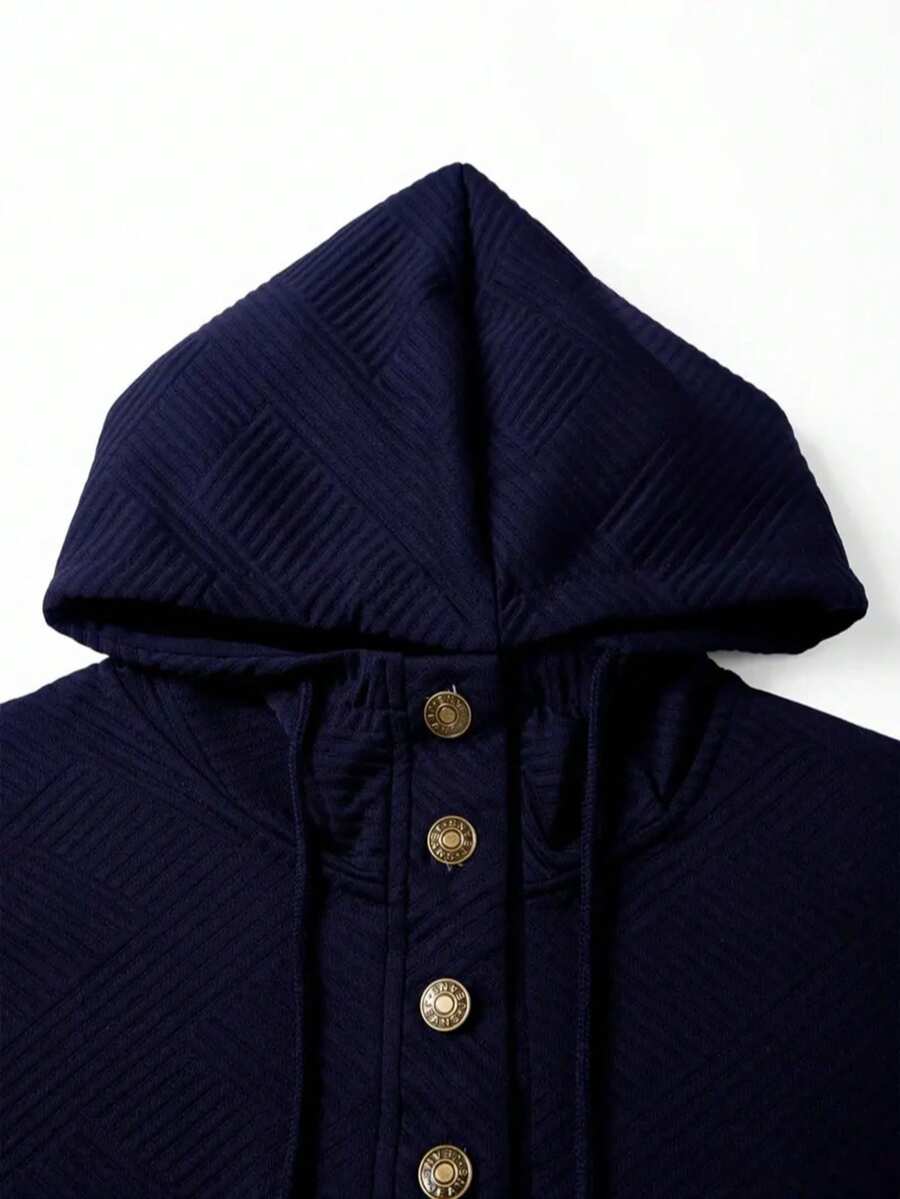 Jacquard Hoodie Set Herren Zweiteiler Sweatshirt Hose