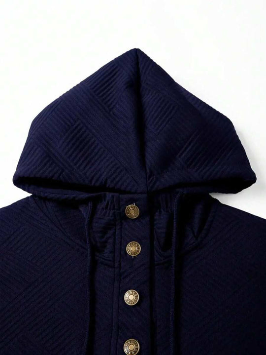 Jacquard Hoodie Set Herren Zweiteiler Sweatshirt Hose