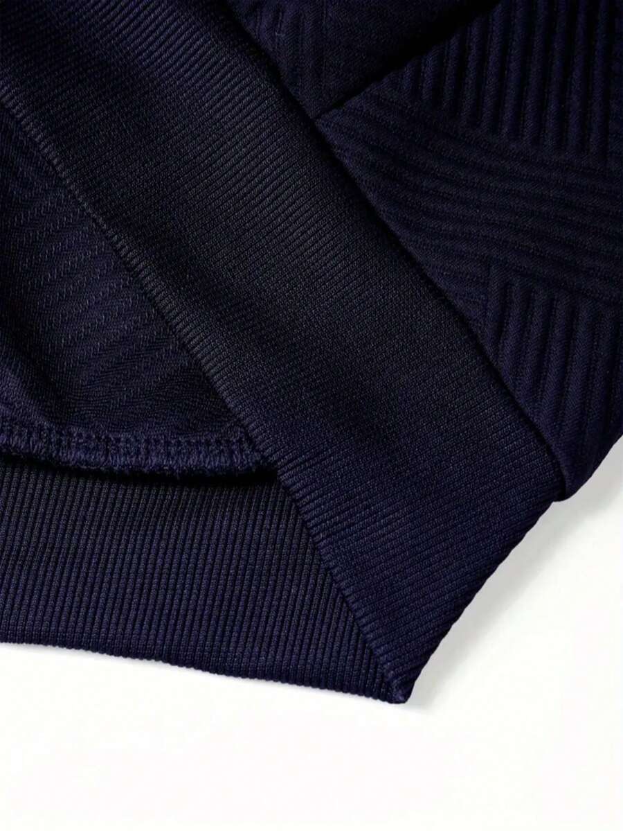Jacquard Hoodie Set Herren Zweiteiler Sweatshirt Hose