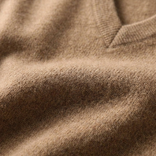 Kaschmir Weste Herren Strickweste Elegant Tailliert