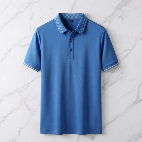 Pique Poloshirt Herren Kurzarm Smart Casual Polo Shirt