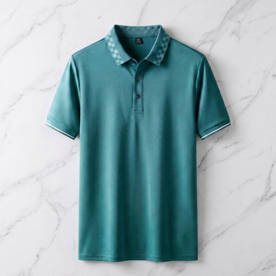 Pique Poloshirt Herren Kurzarm Smart Casual Polo Shirt