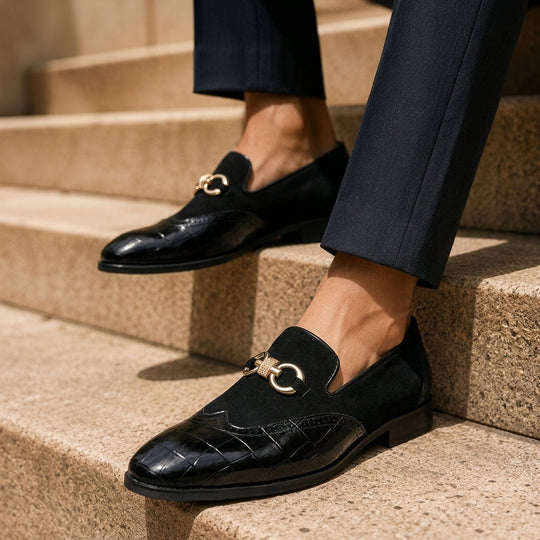 Elegante Leder Loafer Herren Slip-On Smart Casual