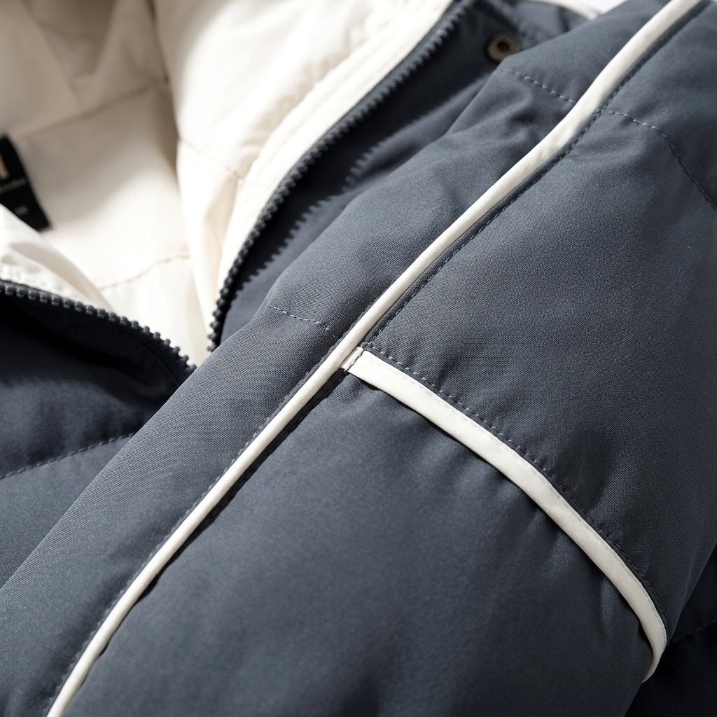 Kapuzen Puffer Parka Herren Winter Warm Gesteppt