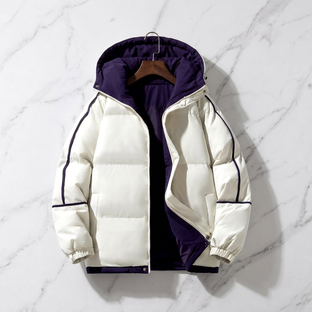 Kapuzen Puffer Parka Herren Winter Warm Gesteppt