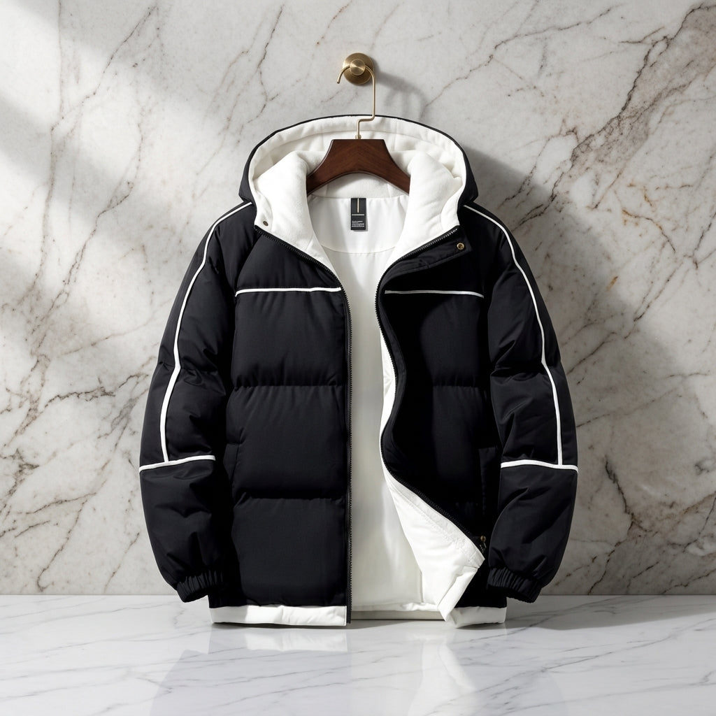Kapuzen Puffer Parka Herren Winter Warm Gesteppt