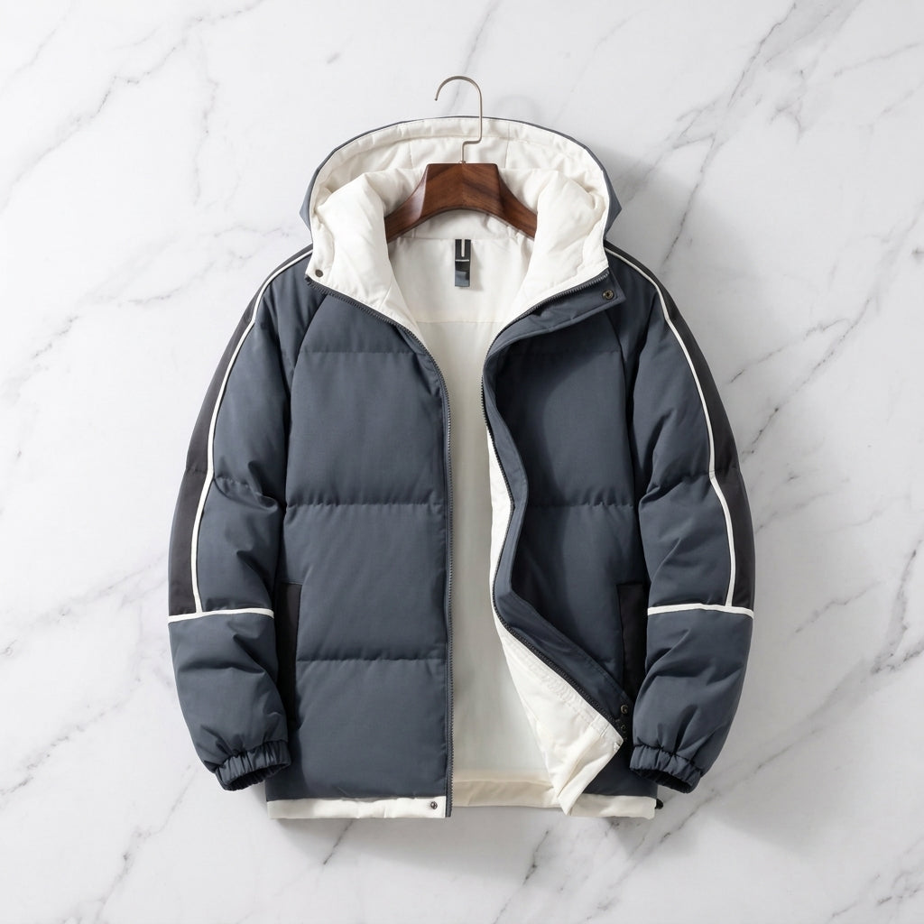 Kapuzen Puffer Parka Herren Winter Warm Gesteppt