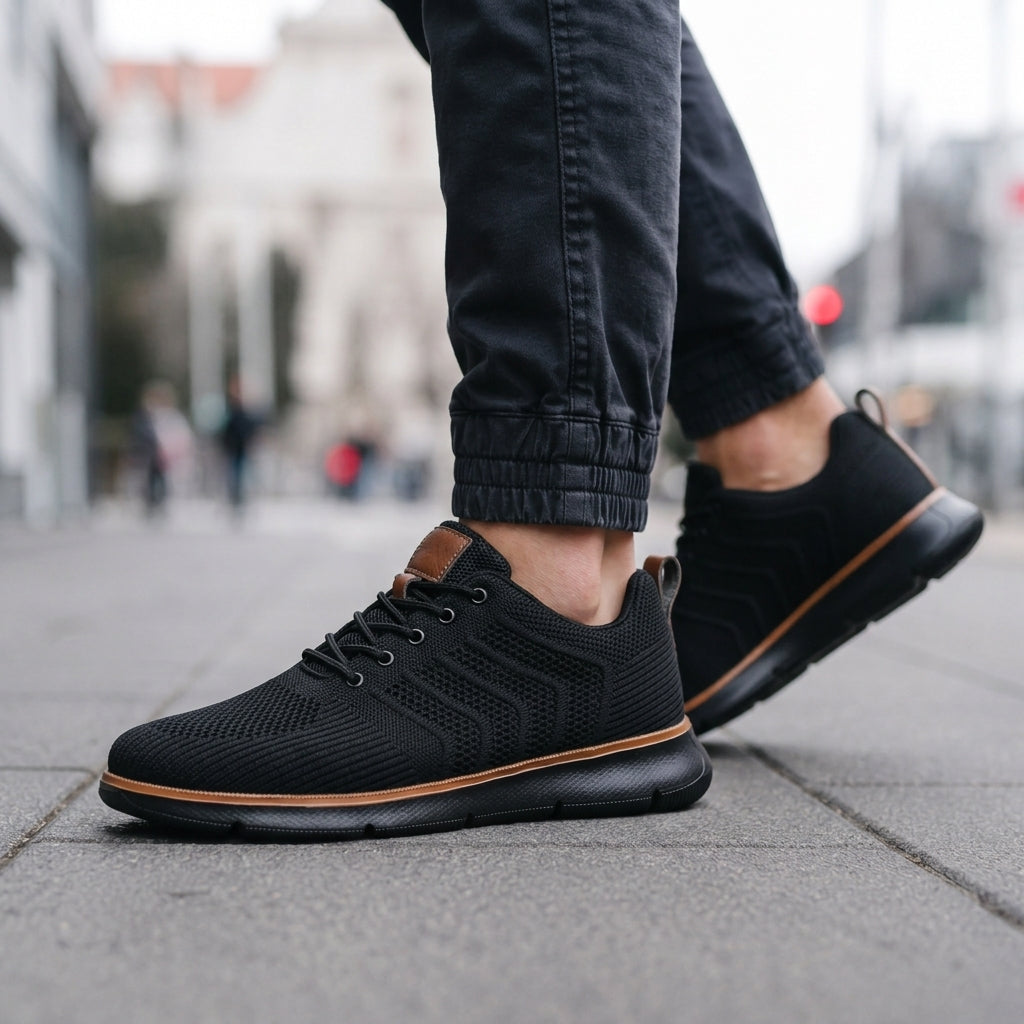 Atmungsaktive Airmesh Sneaker Herren Komfort Freizeit