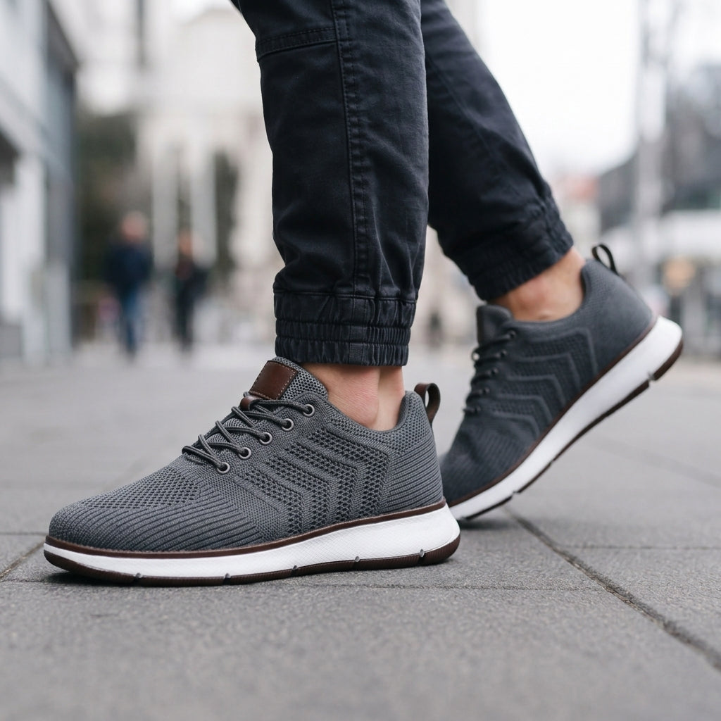 Atmungsaktive Airmesh Sneaker Herren Komfort Freizeit