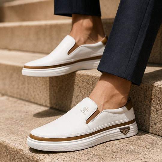 Italienische Leder Slip-Ons Herren Elegant Smart Casual