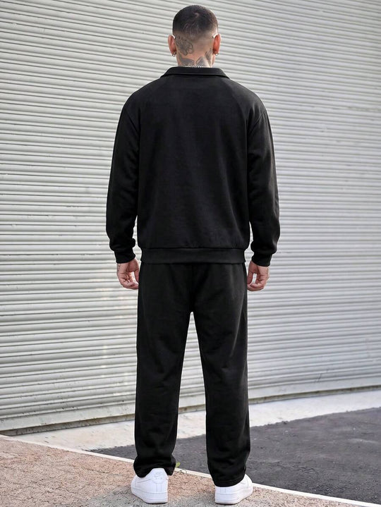 Sportlicher Zweiteiler Herren Halbzip Set Hose