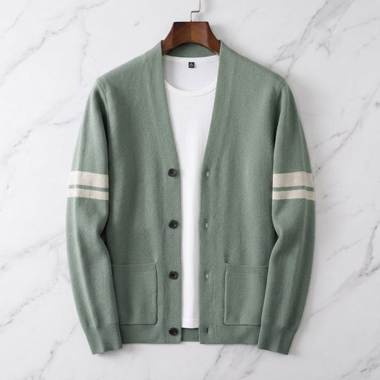 Feinstrick Cardigan Herren Strickjacke Elegant Layering