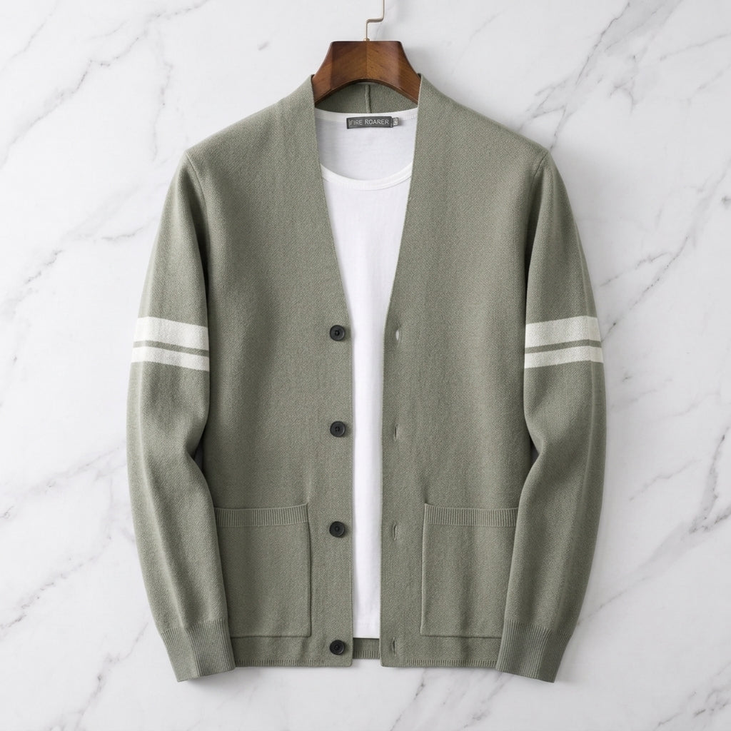 Feinstrick Cardigan Herren Strickjacke Elegant Layering
