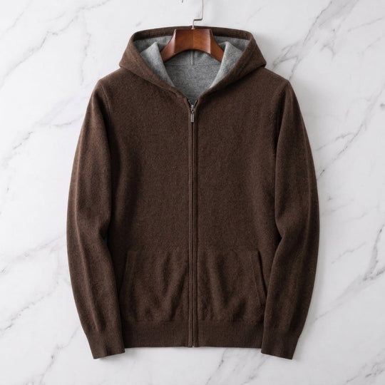 Kaschmir Wende Kapuzenpullover Herren Hoodie Reversibel