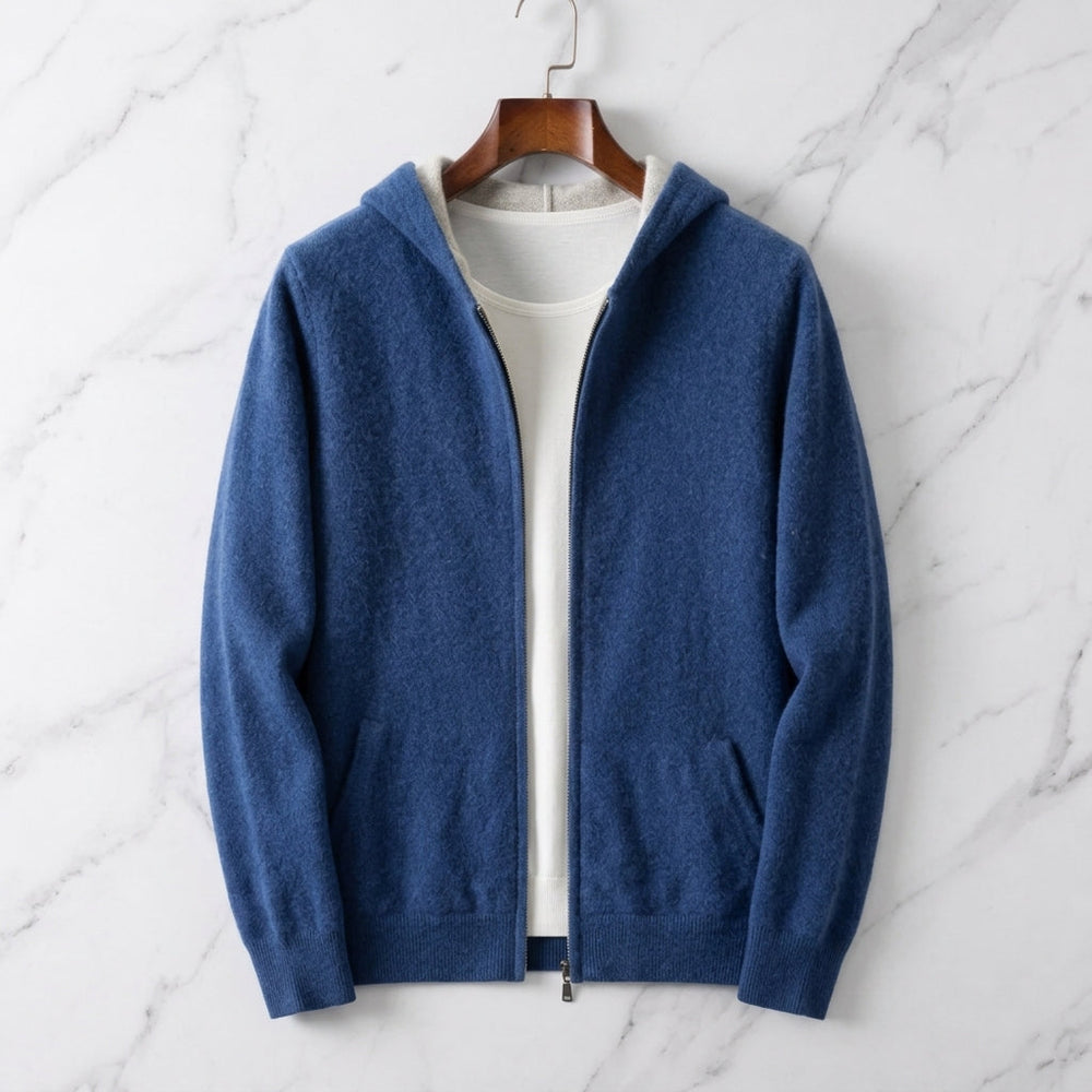 Kaschmir Wende Kapuzenpullover Herren Hoodie Reversibel