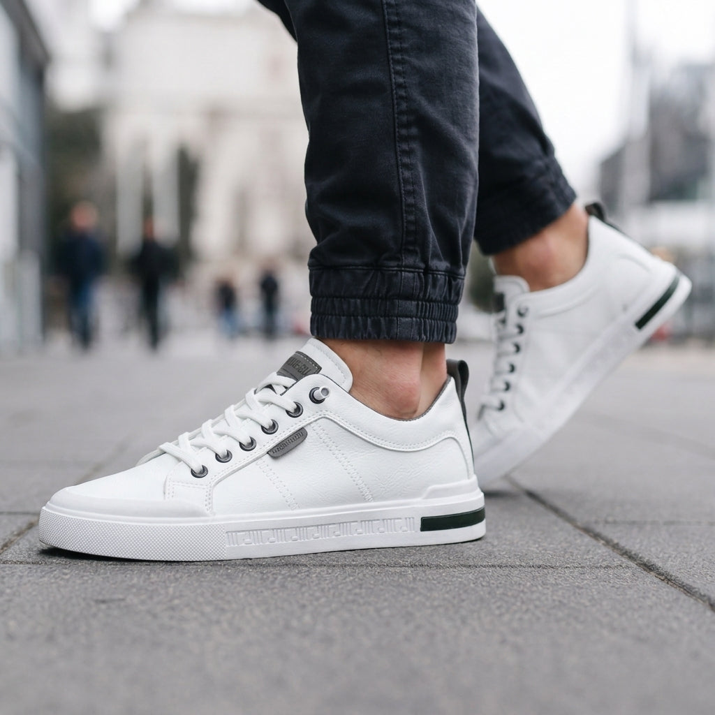 Komfort Sneaker Herren Leder Casual Freizeitschuhe